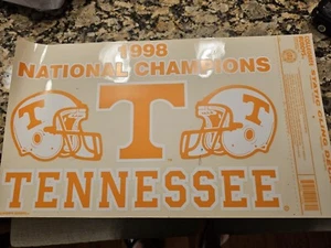 vintage 1998 national champions tennessee volunteers window cling vols - Picture 1 of 1