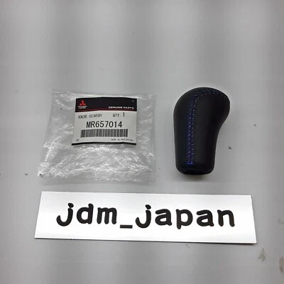 Mitsubishi Genuine OEM LANCER EVO5 EVO6 CP9A Shift Knob Blue Stitch MR657014 > - Image 1 of 4