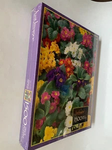 Milton Bradley Just Imagine 1500 Piece Puzzle 1986 Prim & Proper SPRING FLOWERS - Picture 1 of 6