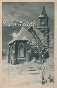 CARTOLINA *74 AUGURI-FESTE BUON NATALE AUGURI BUON ANNO REGALI VIAGGIATA 1940 - Foto 1 di 2