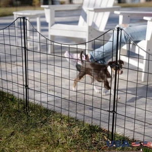 No Dig Garden Fence Panels Easy Install Dog Barrier Temporary Fencing Portable - Picture 1 of 7