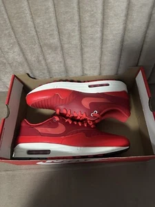 🔥 Brand New Nike Air Max 1 Gym Red University Red HQ3607-687 Men's Size 10 - Picture 1 of 9
