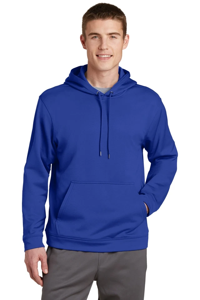 Pullover con capucha Sport-Tek F244 para hombre manga larga deportivo mecha polar con bolsillos Foto 1 de 1
