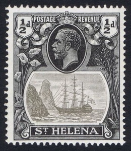 St Helena 1922 SG 97c 1/2d Grey & Black CLEFT ROCK Superb MM Cat. £75.00 - Picture 1 of 1