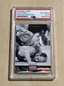 DAN GABLE 2021 PANINI AMERICANA SIGNED AUTOGRAPHED CARD PSA/DNA AUTHENTIC - Picture 1 of 2