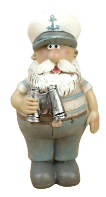 Maritime Deko Figur Kapitän mit Fernglas Seemann Höhe 11,5cm (6320) - Bild 1 von 4