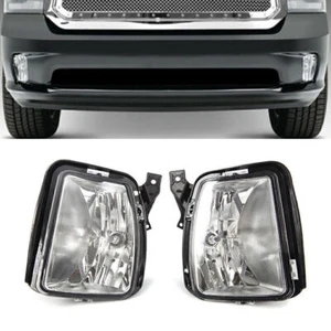 Pair Front Fog Light Lamps w/Bulbs Clear Lens Fit Dodge RAM 1500 13-2017 LH+RH - Picture 1 of 8