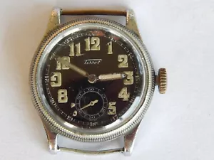 Historical 1940s TISSOT triple knarl mens Swiss Flieger Aviator military watch - Picture 1 of 24