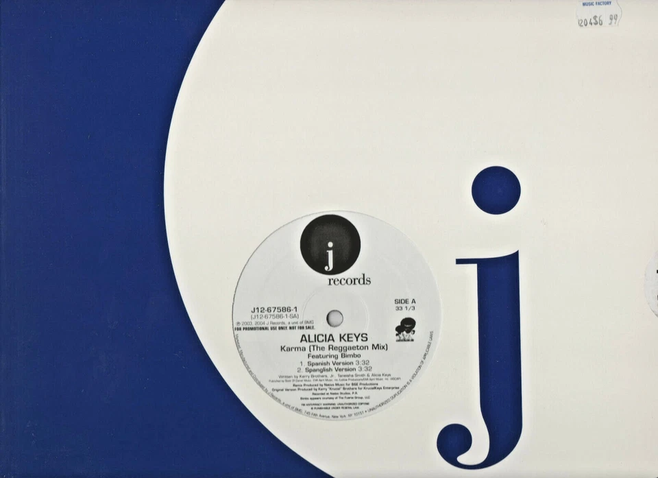 Alicia Keys Karma Reggaeton Remix Feat Bimbo Vinyl  - Image 1 of 1