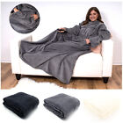 Heimtexland® cuddly blanket fluffy TV blanket with sleeves bag sofa corner type753
