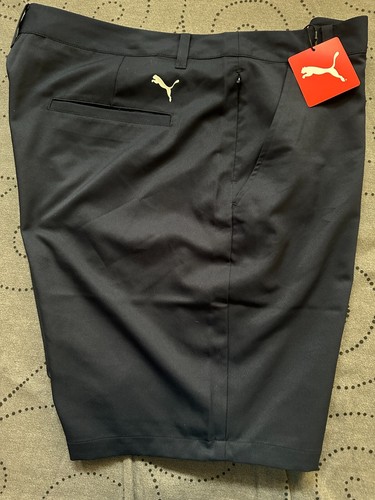 PANTALONCINI DA UOMO PUMA GOLF TECH CAMINO BLU SCURO TAGLIA 36 NUOVI CON ETICHETTE $65 00