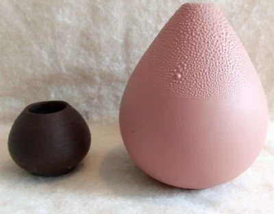 räder, u.a. kleine Tischvase, solifleur, Ton, Keramik, dunkelbraun, rosenholzfa. - Bild 1 von 4