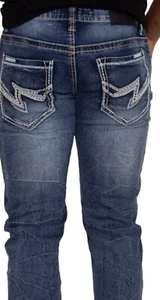 True Luck Herren Classic Stretch Straight Jeans Größe 32x32 - Bild 1 von 10