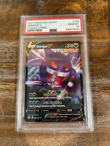 POKEMON 2021 Fusion Strike GENGAR V #156 PSA 10 Gem Mint RARE - Picture 1 of 2