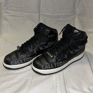 Size 11 - Nike Air Force 1 '07 Premium High Toll Free Pack - Black - Picture 1 of 9