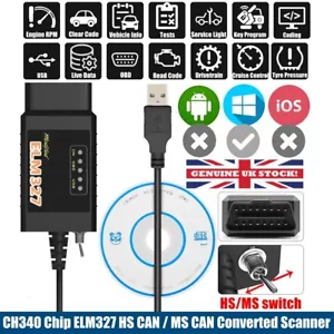 G6 For Ford FORScan OBD2 Code Reader ELM327 V1.5 USB Modified Scanner HS/MS CAN - Picture 1 of 12