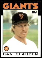 1986 Topps Baseball Card Dan Gladden A San Francisco Giants #678
