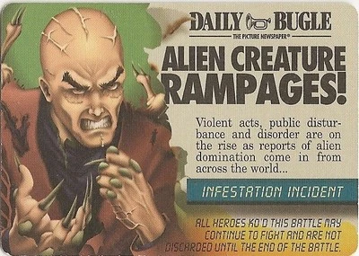 Marvel OVERPOWER INFESTATION INCIDENT ALIEN CREATURE RAMPAGES! Promo Event ERROR - Image 1 of 2