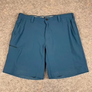 Orvis Performance Shorts 9" Nylon Stretch Zip Pockets Blue Mens 38 - Picture 1 of 14
