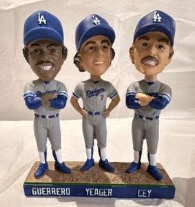 2016 LA Dodgers Tri-MVP 1981 World Series Wackelköpfe Guerrero Yeager Cey - Bild 1 von 11