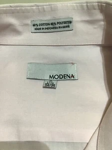 Modena, size, 17.5, 34-35, pale pink, spread collar, dress shirt - Picture 1 of 6