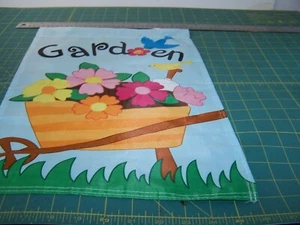Gartenfahne Schubkarre "Garten" 12 x 17 - Bild 1 von 5