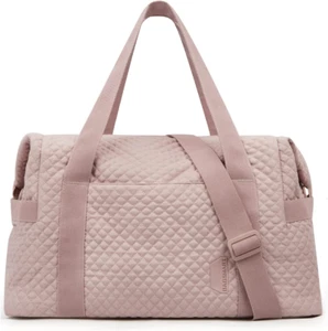 Large Gym Bag with Yoga Mat Buckle, Weekender Overnight Bag for Women, Travel Du - Picture 1 of 12