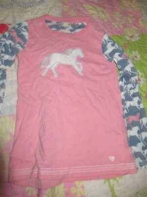 vguc Hatley horse applique long sleeve top girls 7 - Изображение 1 из 3