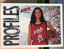 1996 Topps USA Women's National Team #13 JENNIFER AZZI Profiles (Olympics Women)