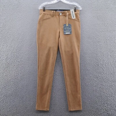 Democracy Womens Absolution Skinny Legging Pants 6 Brown Faux Suede Stretch NEW - Image 1 of 4