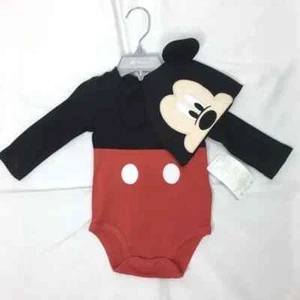 New Disney Store Mickey Mouse Baby Boy Costume Bodysuit + Hat 9 - 12 Months - Picture 1 of 2