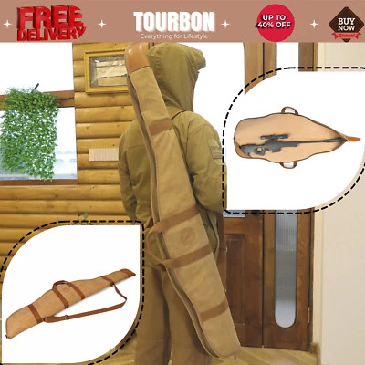Bolsa para rifle Tourbon 52 pulgadas con alcance estuche de transporte de armas de fuego deslizable suave acolchado almacenamiento Foto 1 de 4