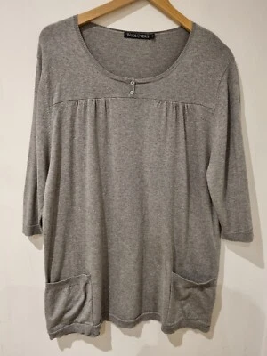 Jersey Woolovers Damas Gris Algodón Mezcla Seda Ligero Media Manga Talla XL Foto 1 de 4