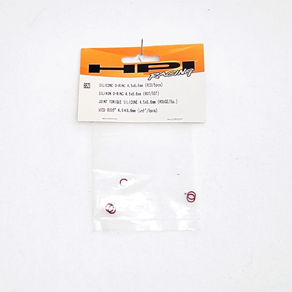 HPI Racing 6823 Silicone O-Ring 4.5x6.6mm (Red / 5pieces) HPI6823 - Image 1 of 2