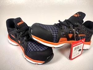 PUMA SAFETY FOOTWEAR RUSH 2.0 MID IN BLACK /ORANGE MEN’S SIZE 9 - Picture 1 of 14