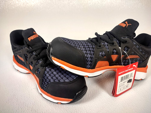 PUMA CALZATURE ANTINFORTUNISTICHE RUSH 2.0 MID IN NERO ARANCIONE UOMO TAGLIA 9
