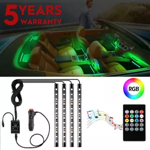 Car Interior Light Atmosphere Ambient Light Tube LED Strip Flexible Neon Lamp US - Foto 1 di 15