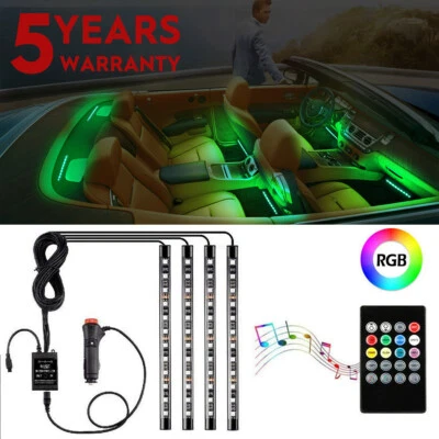 Car Interior Light Atmosphere Ambient Light Tube LED Strip Flexible Neon Lamp US - Image 1 of 4