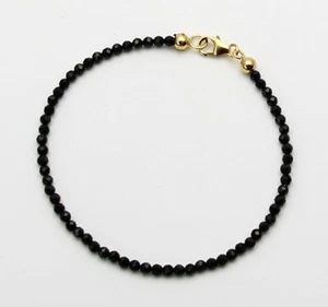 Schwarzes Spinell Armband facettiert in 18,5 cm Länge von Gemini-Gemstones - Bild 1 von 1