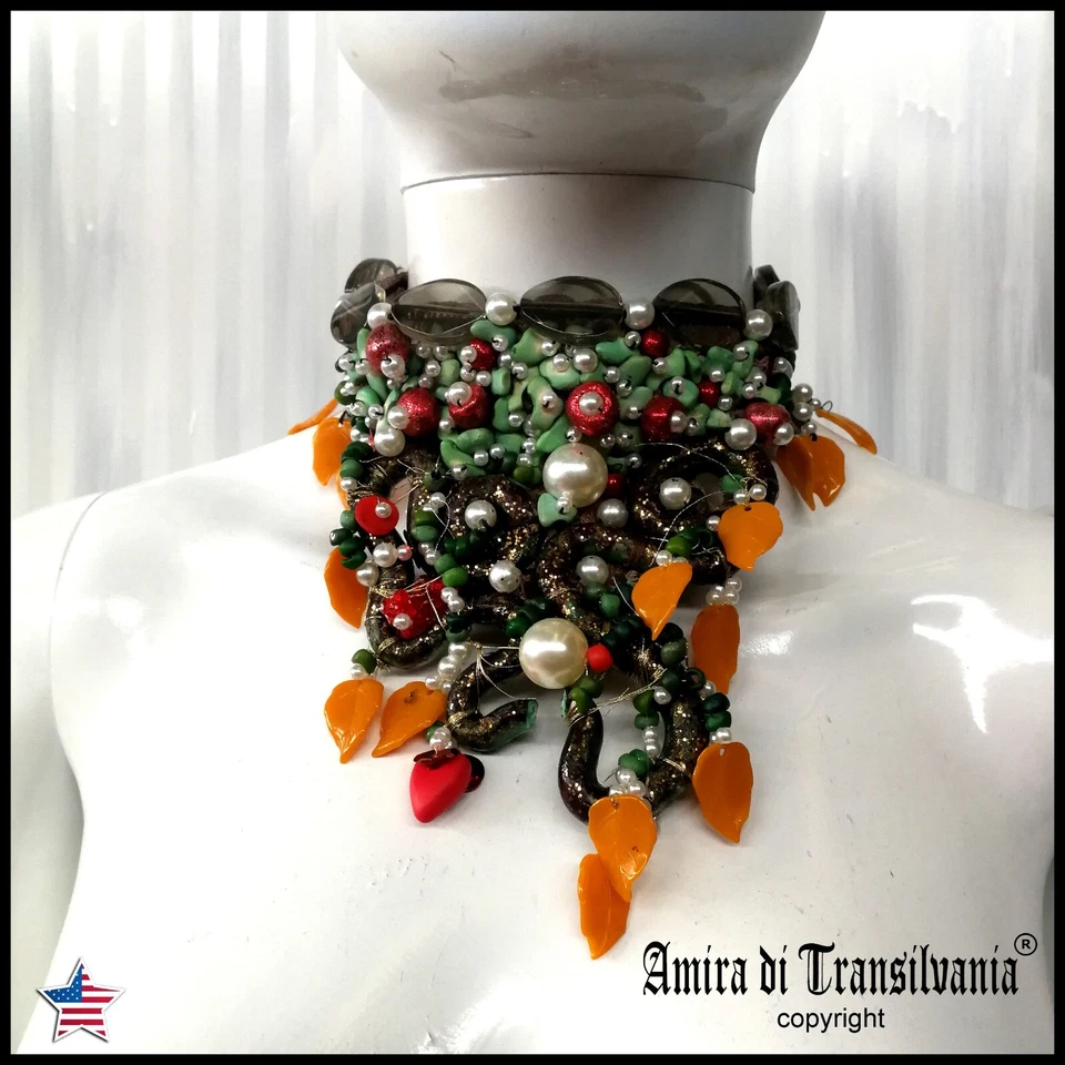 mujer collar collar joyería gargantilla collar de lujo vintage perla macramé cuentas Foto 1 de 4