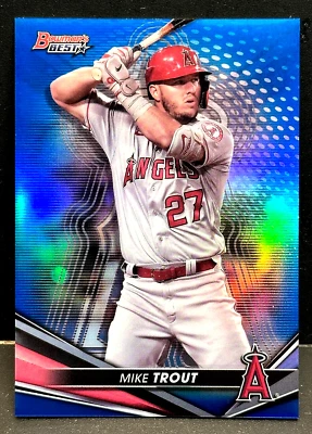 Mike Trout 2022 Bowman's Best Blue Refractor Parallel SP Card #14 Angels /150 - Image 1 of 2