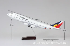 1:150 Modelo de avión Philippine Airlines Boing 747 avión de pasajeros juguete regalo - Imagen 1 de 9