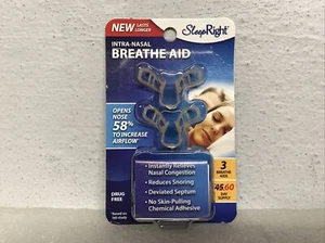 Sleep Right Intra-Nasal Atemhilfen 3er Pack Neu und Versiegelt - Bild 1 von 2