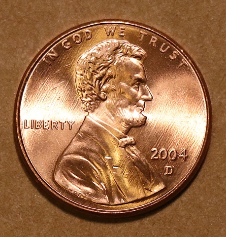2004 D Lincoln Memorial cents  BU Cover