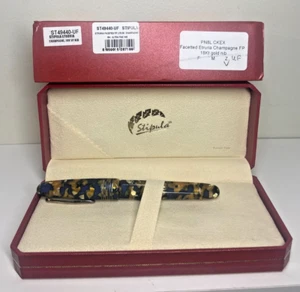 STIPULA ETRURIA CHAMPAGNE LIMITED EDITION FOUNTAIN PEN FINE 18K NIB BRAND NEW - Picture 1 of 14