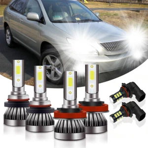 9005 H11 LED Headlight 9006 Fog Bulbs For Lexus RX330 2004-2006 RX350 2007-2009 - Picture 1 of 9