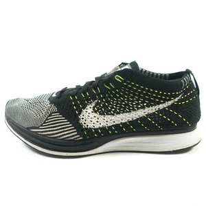 Nike Flyknit Racer Running Shoes - Men's Size 7 - Black White - Picture 1 of 9