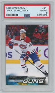 2022-23 Upper Deck Young Guns Rookie Juraj Slafkovsky RC PSA 8 Montreal - Picture 1 of 2