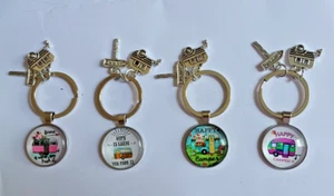 Happy Camper Key Ring - Picture 1 of 5