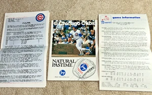 May 29, 1986 CHICAGO CUBS Scorecard / PRESS & MEDIA Info vs. ATLANTA BRAVES - Picture 1 of 13